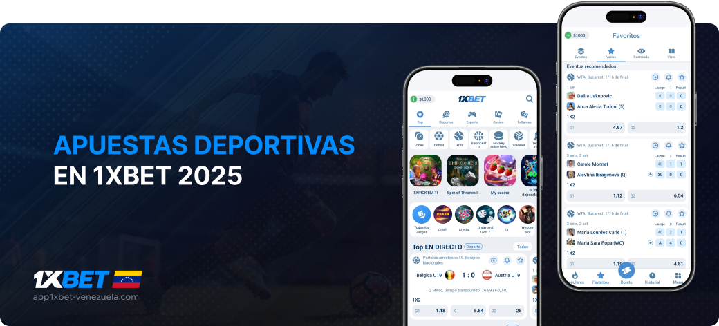 Apuestas deportivas en 1xBet 2025 - App 1xbet Venezuela
