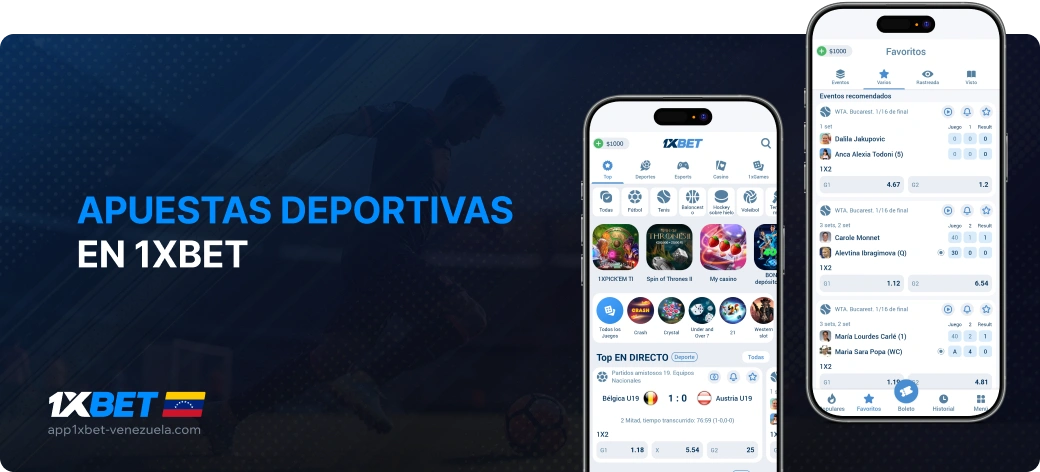 Apuestas deportivas en 1xBet - App 1xbet Venezuela