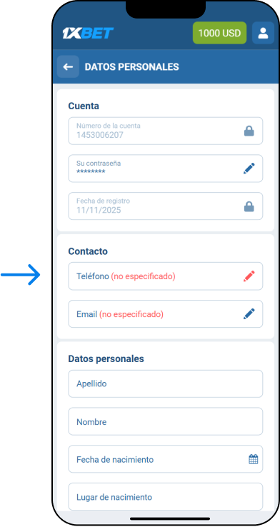 Verificación de cuenta y primeros pasos - App 1xbet Venezuela